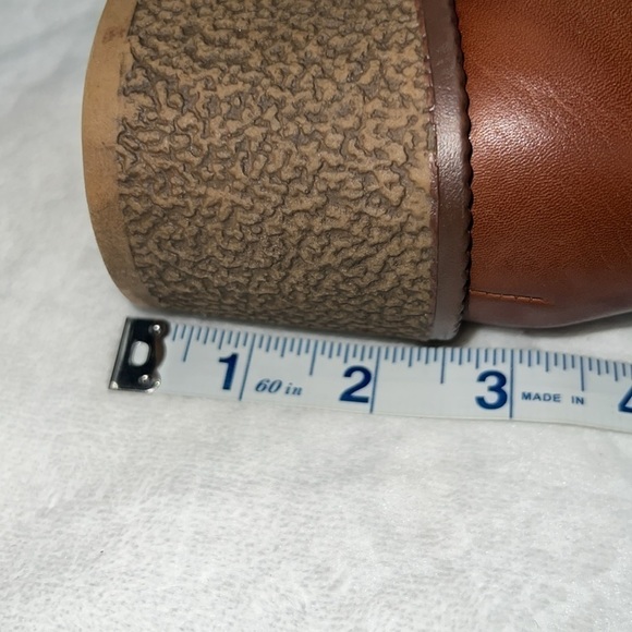 Carmela brown leather wedge ankle boots/booties. Size 39. EUC. - Picture 7 of 8